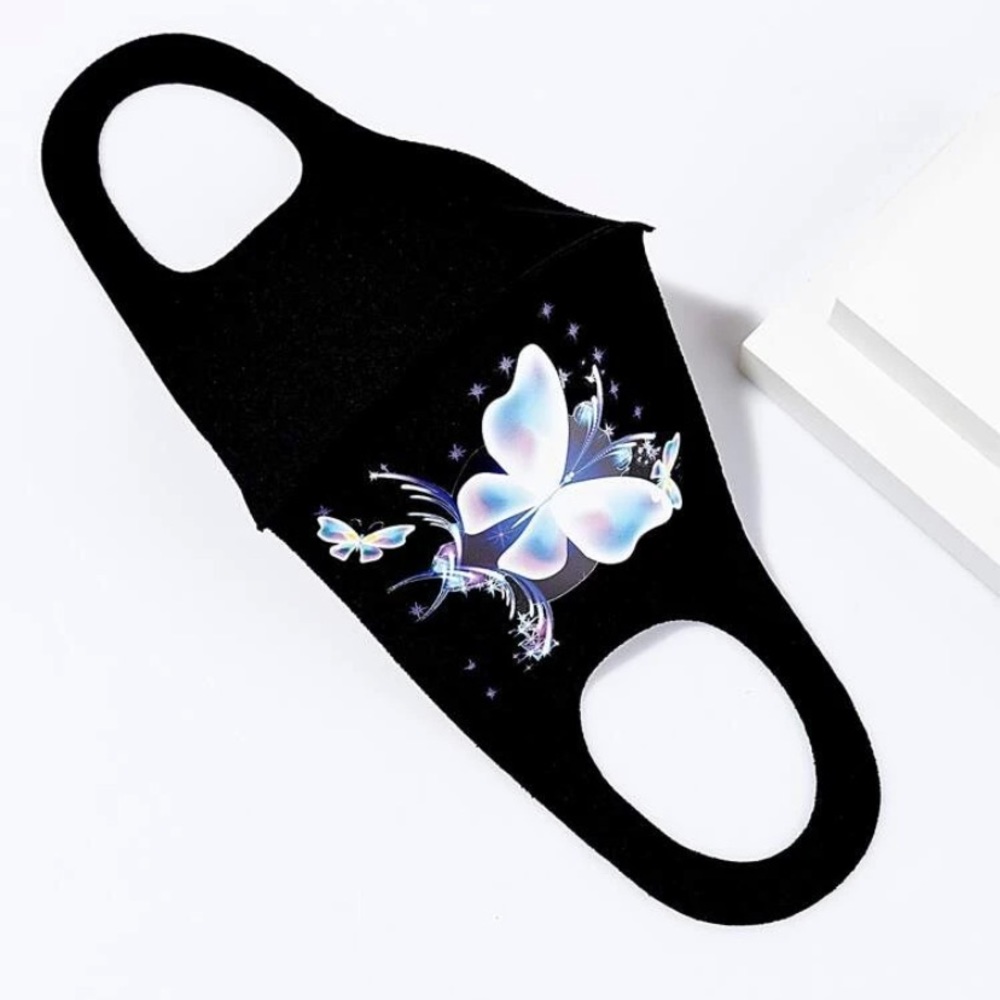 Butterfly print face mask - Picture 3 of 4